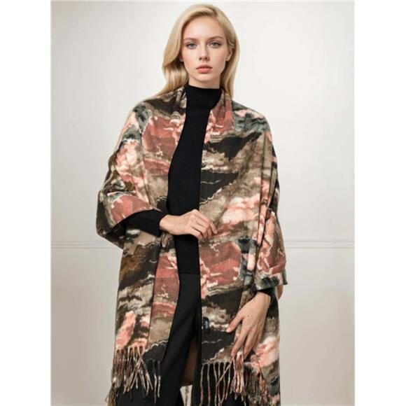 Colorful Pashmina Wraps For Women Soft Rave Scarf Shawl Blanket Spring - Picture 2 of 6